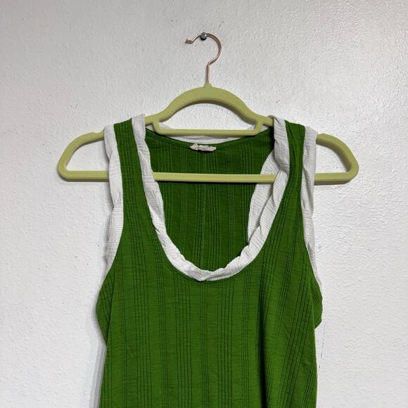 Pilcro Green Ribbed Racerback Tank Top Sz S - Picture 2 of 12